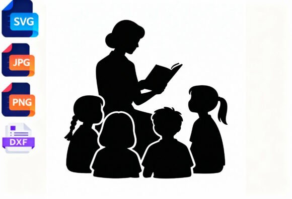 A Designer's Look at the Teacher Reading Silhouette