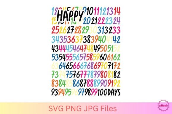 Celebrate 100 Days with Colorful Numbers