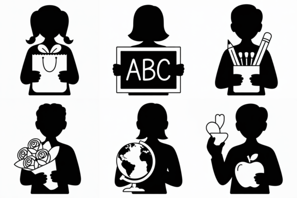 Evaluating Teacher Silhouette Icons for Real Embroidery Projects