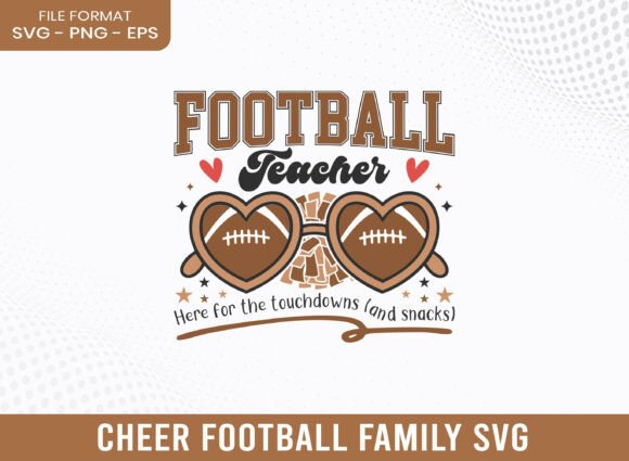 Football Teacher Cheer Football Family: A Versatile Embroidered Motto