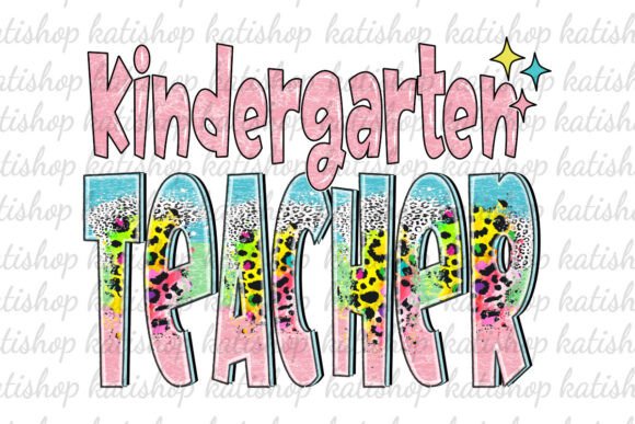 Kindergarten Teacher Leopard Sublimation
