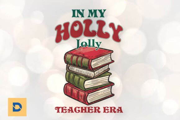 Merry Holly Jolly Teacher Era Christmas Embroidery