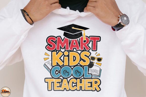 Smart Kids, Cool Teacher, Funny Teacher Embroidery Design