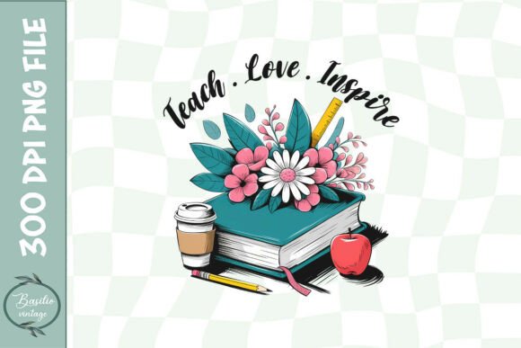 Teach Love Inspire: A Floral Emblem for Crafting Connection