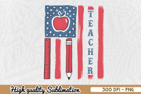 Teacher Flag 4th of July PNG: A Versatile Design